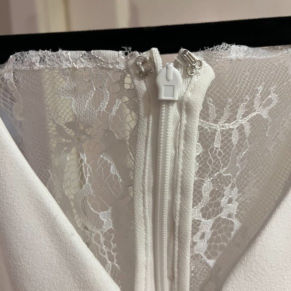 Lulu's Long-Lasting Love Ivory Lace V-Neck Mermaid Dress - Picture 10 of 15